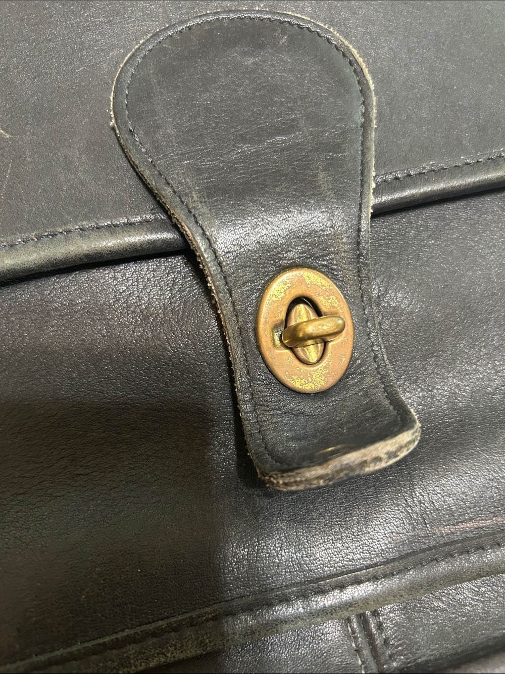 Vintage Coach Classic Black Leather Men’s Briefcase Bag - Timeless Work Satchel - Picture 2 of 12